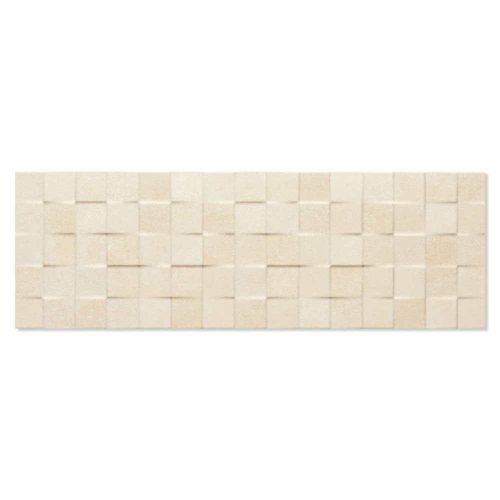 Kakel Yaiza Cubic Beige Matt-Relief 25x75 cm